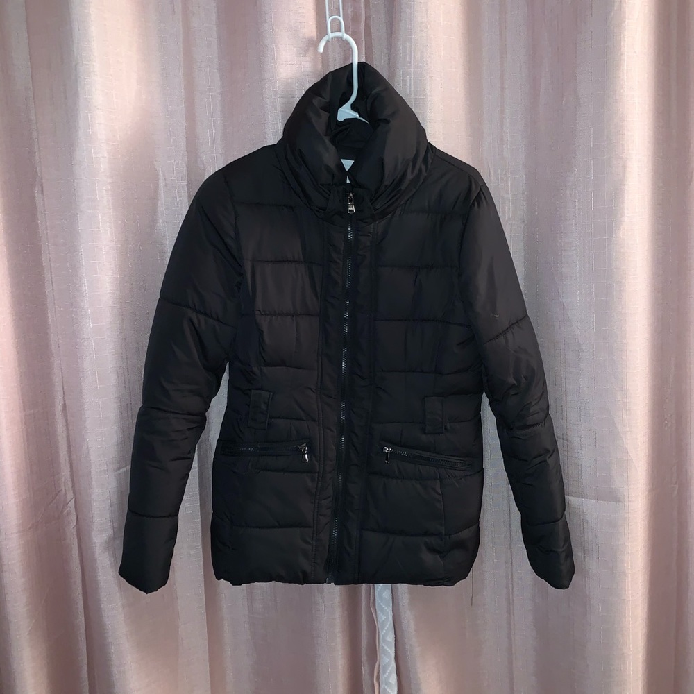 New York & company black puffer jacket